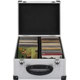 vidaXL Cd-koffer voor 40 cd's aluminium ABS zilverkleurig