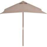 VidaXL Parasol Houten Paal 150x200 cm Taupe