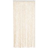 vidaXL-Vliegengordijn-90x220-cm-chenille-beige-en-wit