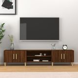 VidaXL TV-meubel 180x31,5x40 cm - Bewerkt Hout - Bruineikenkleurig