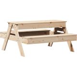 vidaXL Picknicktafel met zandbak voor kinderen massief grenenhout