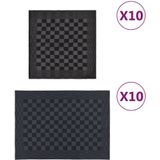 vidaXL-20-delige-Keukendoekenset-katoen-zwart-en-grijs