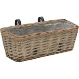 vidaXL Balkonbakken 2 st 40 cm wicker met PE-voering