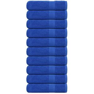 vidaXL Badhanddoeken 10 st 100x150 cm 360 g/m² 100% katoen blauw