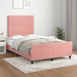 VidaXL-Bedframe-met-hoofdeinde-fluweel-roze-120x200-cm