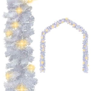 vidaXL Kerstslinger met LED-lampjes 10 m wit - Spectaculaire kerstversiering voor binnen en buiten
