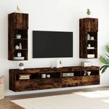 vidaXL-Tv-meubels-met-LED-verlichting-2-st-30,5x30x90-cm-gerookt-eiken