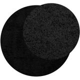 vidaXL-Vloerkleed-PAMPLONA-shaggy-hoogpolig-modern-Ø-160-cm-zwart