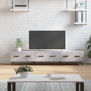 VidaXL TV-meubel 150x36x30 cm - Bewerkt Hout - Betongrijs