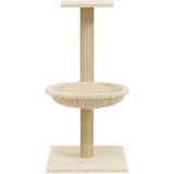 vidaXL Kattenmeubel met sisal krabpaal 74 cm crèmekleurig