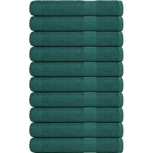 vidaXL Saunahanddoeken 10 st 80x200 cm 360 g/m² 100% katoen groen