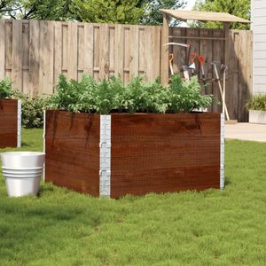 vidaXL Plantenbak 100x100 cm massief grenenhout bruin