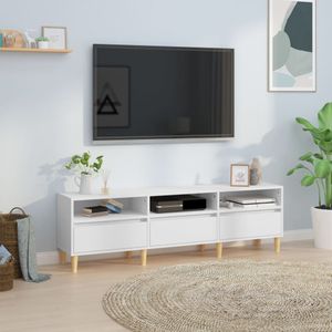 VidaXL TV-meubel 150x30x44,5 cm - Bewerkt Hout Wit