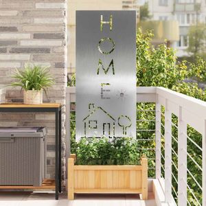 vidaXL Tuin decoratief paneel Zilver 50 x 140 cm Roestvrijstaal