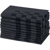 vidaXL Keukendoeken 20 st 50x70 cm katoen zwart en grijs