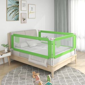 vidaXL Bedhekje peuter 150x25 cm stof groen