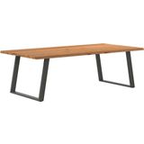 vidaXL Eettafel 240x120x74 cm massief eikenhout lichtbruin