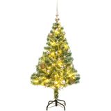 vidaXL Kunstkerstboom 150 LED's kerstballen en sneeuw 150 cm