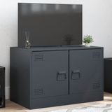 vidaXL Tv-meubel 67x39x44 cm staal antracietkleurig