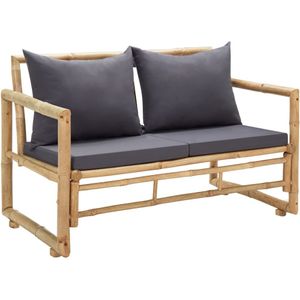 vidaXL Tuinbank met kussens 115 cm bamboe