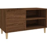 VidaXL Platenkast 84,5x38x48 cm - Bewerkt Hout - Bruineikenkleurig