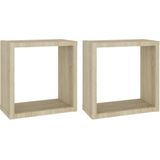 vidaXL-Wandschappen-kubus-2-st-30x15x30-cm-sonoma-eikenkleurig