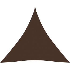 vidaXL Zonnescherm driehoekig 4,5x4,5x4,5 m oxford stof bruin