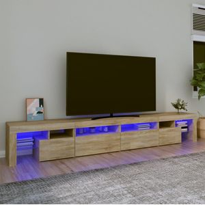 vidaXL Tv-meubel met LED-verlichting 260x36,5x40cm sonoma eikenkleurig