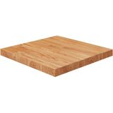 VidaXL Vierkant Tafelblad 50x50x4cm Massief Eikenhout Lichtbruin