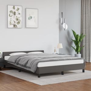 VidaXL-Bedframe-met-hoofdbord-kunstleer-grijs-140x200-cm