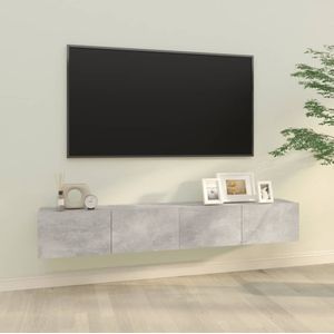 VidaXL TV-meubel Wandgemonteerd 100x30x30 cm Hout Betongrijs