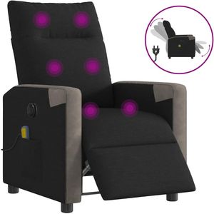 vidaXL - Massagestoel - Elektrisch Verstelbaar - Stof - Zwart