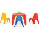 vidaXL Kindertafel en stoelenset PP