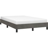 vidaXL Bedframe fluweel donkergrijs 120x190 cm