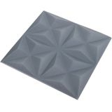 vidaXL 24 st Wandpanelen 3D origami 6 m² 50x50 cm grijs
