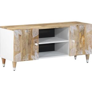 vidaXL Tv-meubel 105x33,5x46 cm massief mangohout