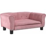 vidaXL Hondenmand 70x45x30 cm fluweel roze