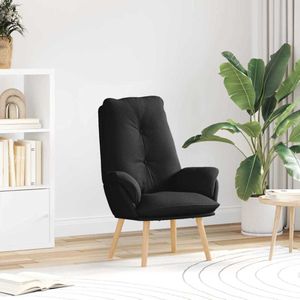 vidaXL - Ligbed - Zwart - Stof - Comfortabele Zitplek