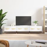VidaXL TV-meubel 150x36x30 cm - Bewerkt Hout - Hoogglans Wit
