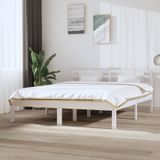 vidaXL-Bedframe-massief-hout-wit-150x200-cm-5FT-King-Size