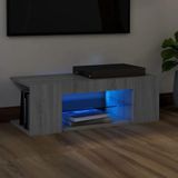 VidaXL TV-meubel met LED-verlichting 90x39x30 cm Grijs Sonoma Eiken