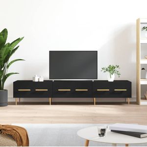 VidaXL TV-meubel 150x36x30 cm Bewerkt Hout Zwart