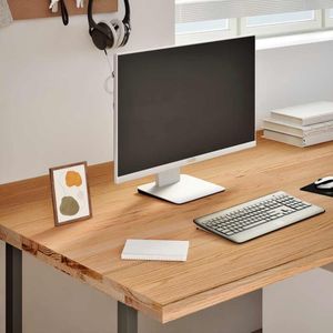 vidaXL Bureaublad rechthoekig 180x100x4cm massief eikenhout lichtbruin