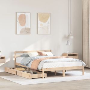 vidaXL Bedframe zonder matras massief grenenhout 140x200 cm