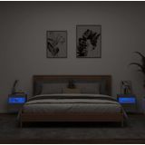 vidaXL Tv-wandmeubels met LED 2 st 40x30x40 cm grijs sonoma eiken