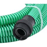 vidaXL Zuigslang met PVC koppelingen 1,1'' 4 m PVC groen