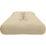 vidaXL Palletkussen 120x40x12 cm stof beige