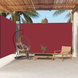 vidaXL - Windscherm - uittrekbaar - 220x600 - cm - rood