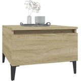 VidaXL Bijzettafels 2 st 50x46x35 cm - Bewerkt Hout - Sonoma Eikenkleurig