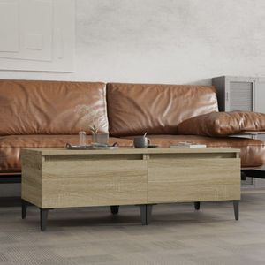 VidaXL Bijzettafels 2 st 50x46x35 cm - Bewerkt Hout - Sonoma Eikenkleurig